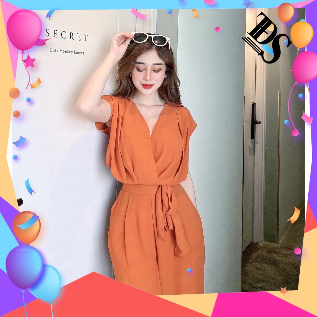 Bộ Quần Áo Nguyên Set Quần Phối Áo Xếp Ly Vai Quần Suông Màu Xanh Nude Cam Hàng Hiệu Form Dáng Chuẩn Thoải Mái Sành Điệu | BigBuy360 - bigbuy360.vn
