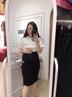 Chân váy bầu umi bút chì ( ảnh thật tự chụp và ảnh trải sàn)