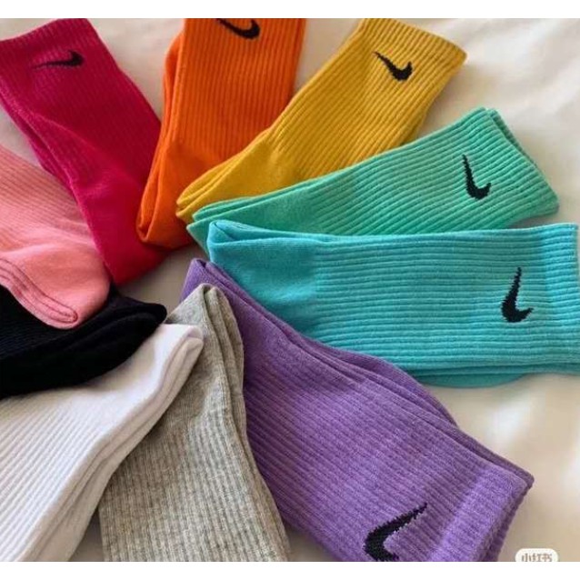 Đôi Vớ Họa Tiết Nike Thể Thao Chất Liệu Cotton Màu Sắc Kẹo Ngọt Dành Cho Nam Và Nữ | BigBuy360 - bigbuy360.vn
