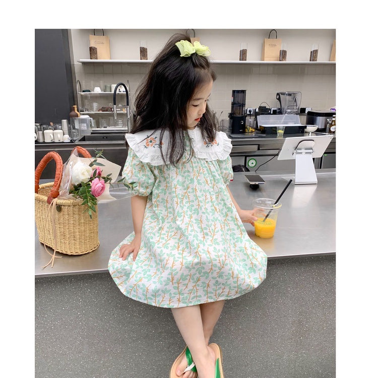Đầm Công Chúa In Hoa Thời Trang Mùa Hè Hàn Quốc Mới Cho Bé Gái
