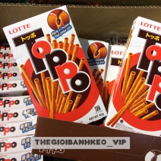 Lốc 10 Hộp Bánh Que Chocolate Cao Cấp Toppo 40gr Thái Lan
