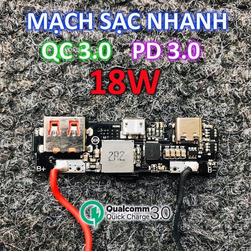 Mạch sạc dự phòng qc 3.0, sạc nhanh pd 18w