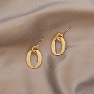 Khuyên tai hình vuông bằng kim loại thời thượng