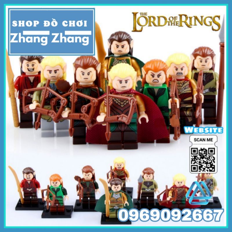 Xếp hình mô hình tộc tiên gồm Haldirb - Tauriel- Legolas - Mirkwood Minifigures Pogo PG8027