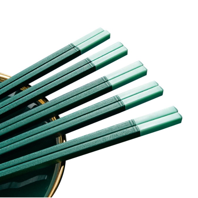 Bộ 5 đôi đũa hợp kim họa tiết tối giản T16