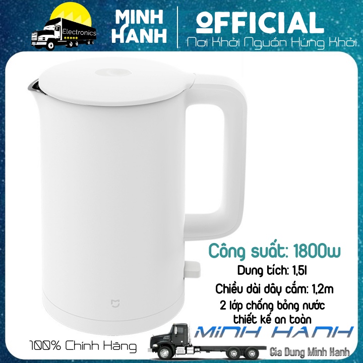 Ấm siêu tốc,ấm đun siêu tốc,ấm nước siêu tốc,xiaomi1.5l,inox304 cao cấp, 2 lớp chống bỏng nước,hàng cao cấp chính hãng
