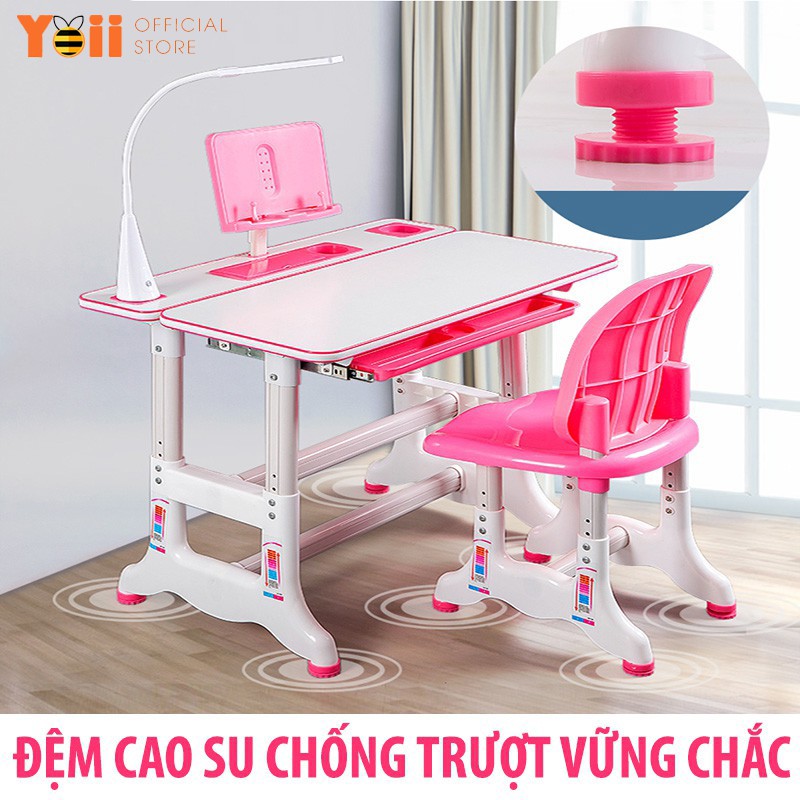 Bộ bàn ghế học sinh trẻ em thông minh chống gù chống cận kích thước lớn B02 50 x 70cm - Tặng kèm đèn LED 3 chế độ