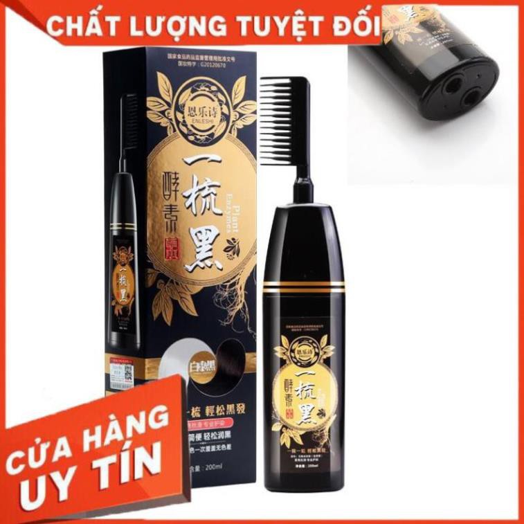 LƯỢC NHỘM ĐEN TÓC THÔNG MINH - Lượt chải nhuộm tóc đen 200ml