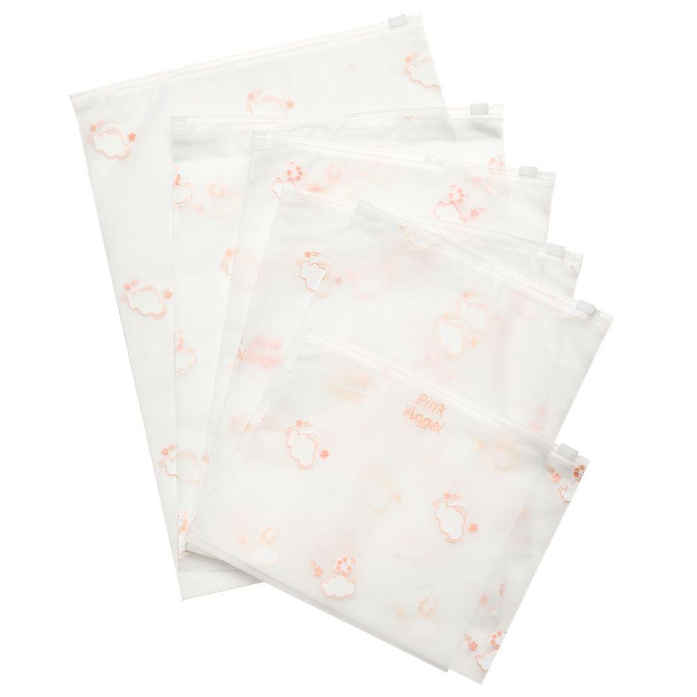 Set 5 / 10 Túi Đựng Giày Chống Thấm Nước Có Khóa Kéo Họa Tiết Hoạt Hình