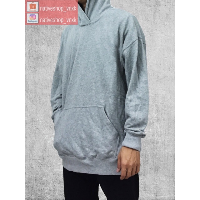 Hoodie xám hàng Uni.qlo xuất dư chính hãng không lỗi