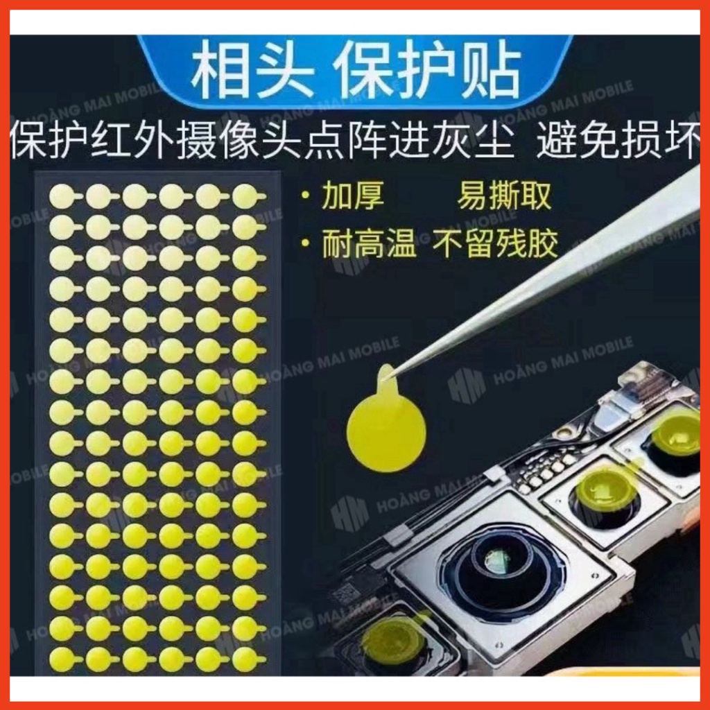 Miếng dán bảo vệ và loại bỏ bụi camera