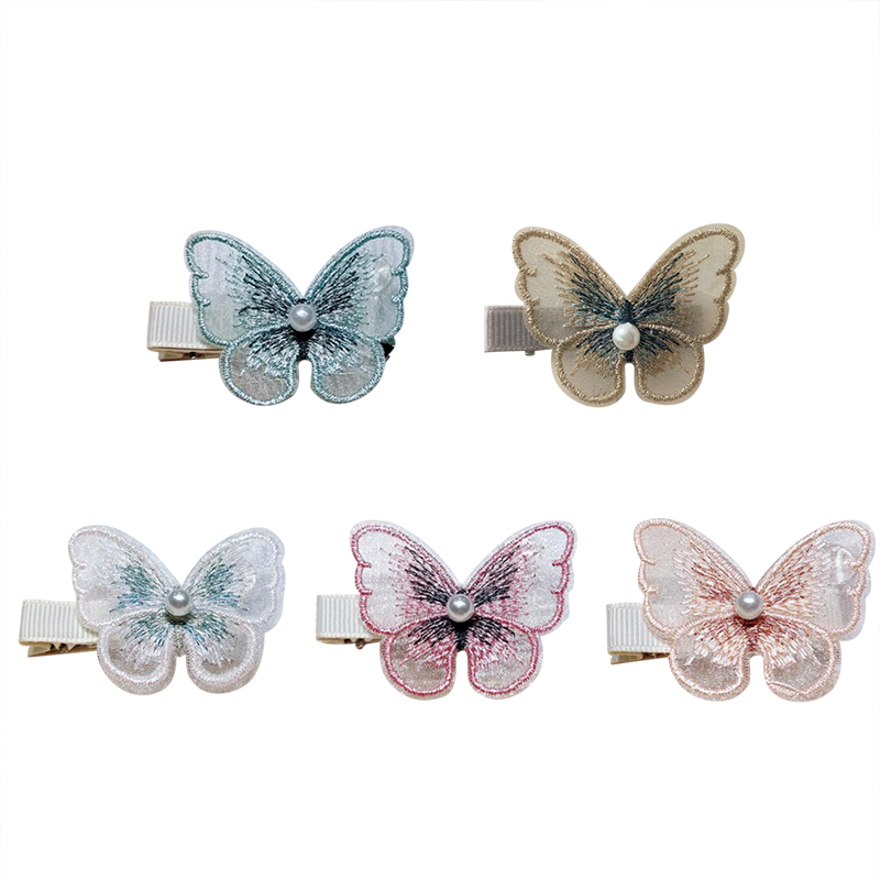 Kẹp Tóc Hình Nơ Đính Ngọc Trai Xinh Xắn Cho Nữ