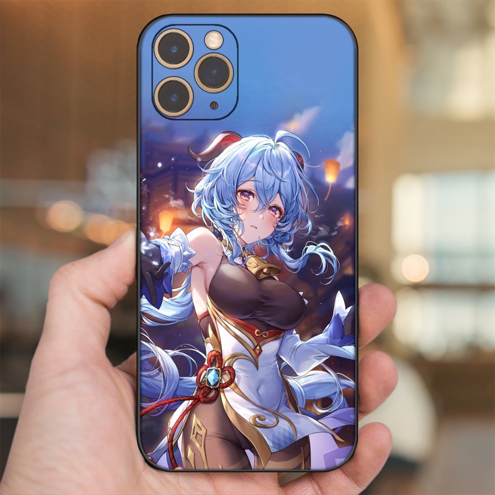 Ốp lưng iPhone 11 Pro dẻo đen cạnh vuông in hình Ganyu Genshin Impact