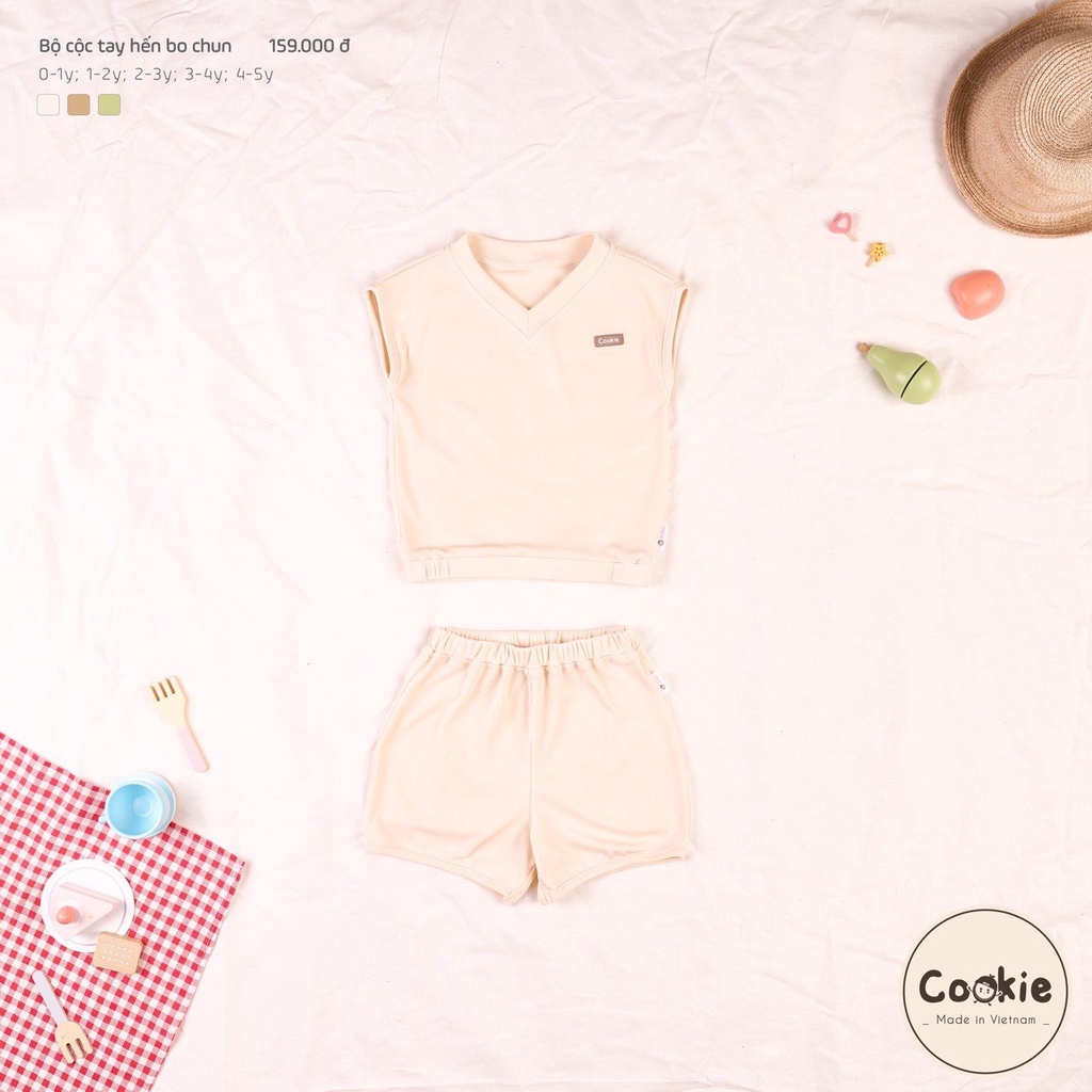 Bộ cộc tay hến bo chun Cookie