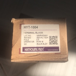 Cầu đấu nối 100A-4 mắt HYT-1004 Hanyoung NUX