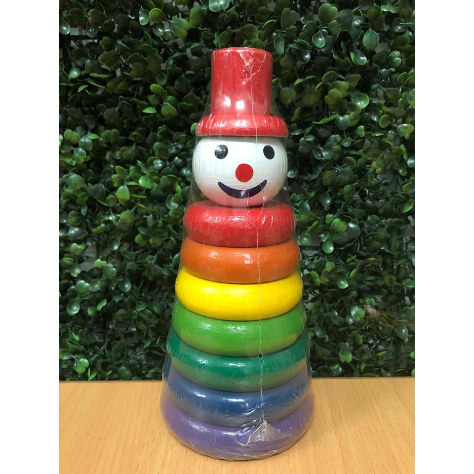 Đồ chơi tháp cầu vồng chú hề thương hiệu Minh Thành cho bé