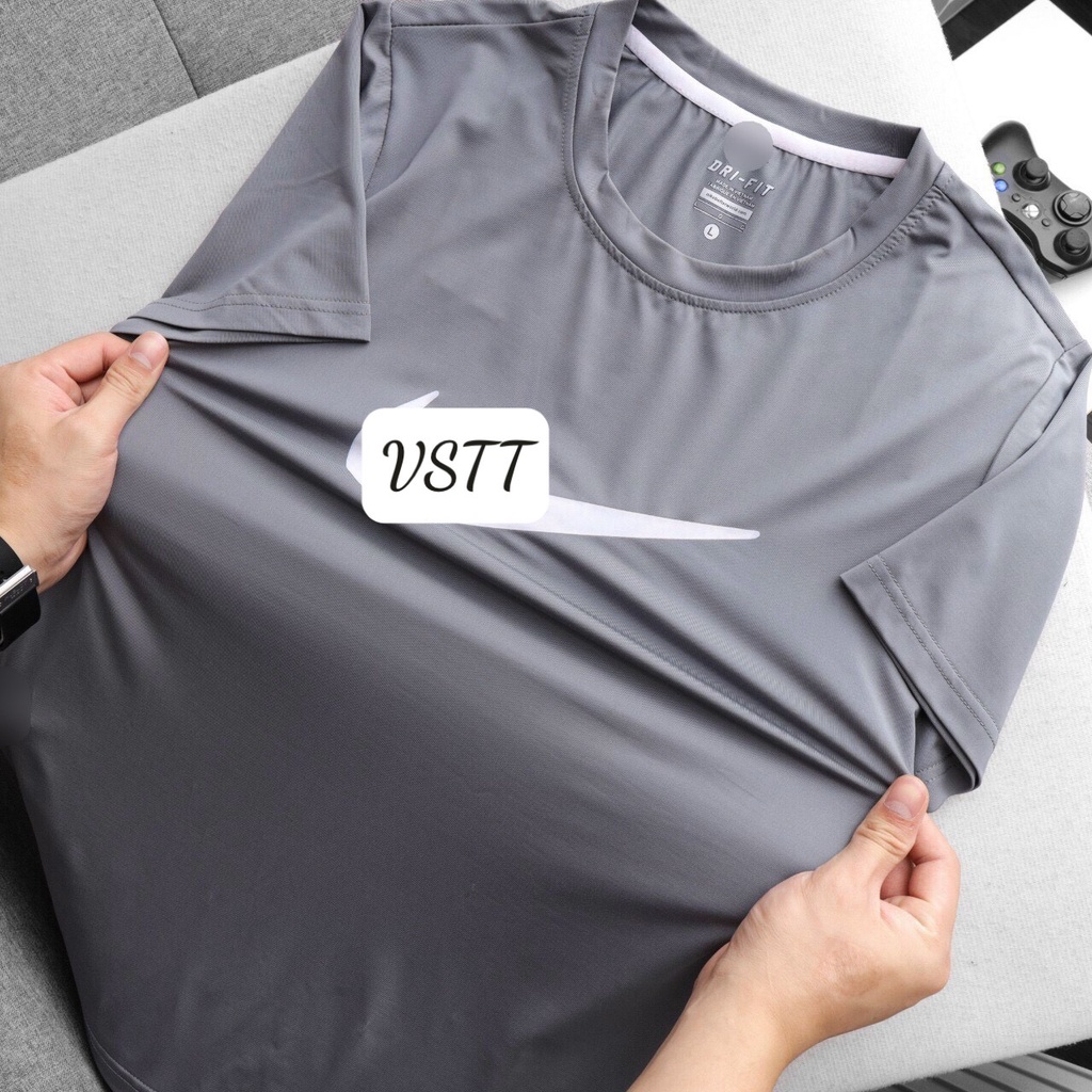 Áo Thun Thể Thao Nam thun lạnh tập gym cổ tròn ngắn tay vải thoáng mát co giãn chuẩn form nhiều màu