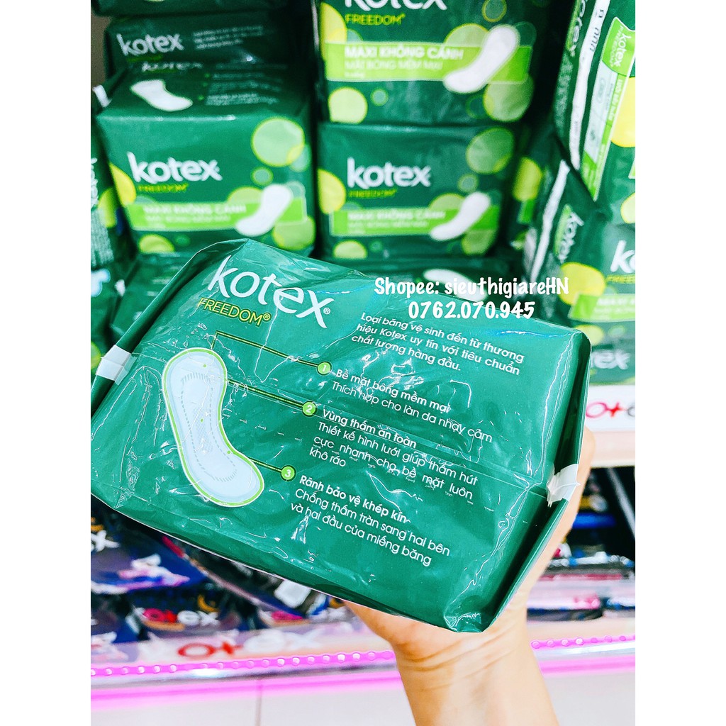 Băng Vệ Sinh Kotex Freedom Maxi Không Cánh 8 Miếng