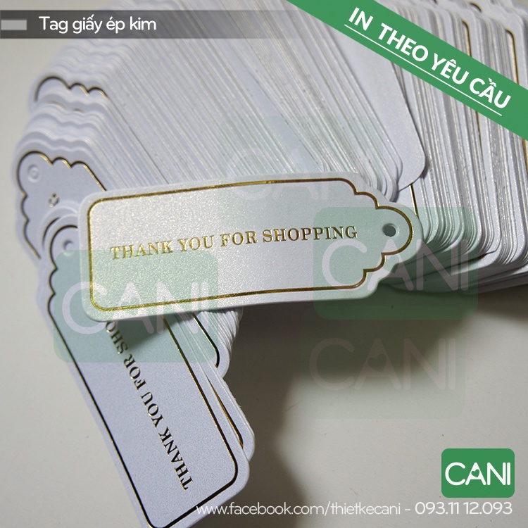 500c Tag Card Giấy Mỹ Thuật, Giấy F250  In theo yêu cầu riêng CANI