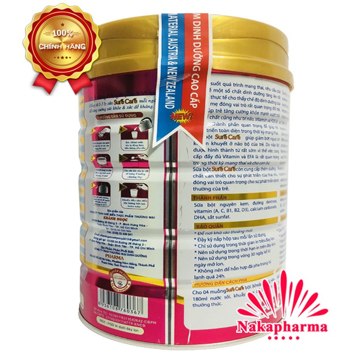 Sữa bầu Sure Care Mama Gold 900g | Surecare