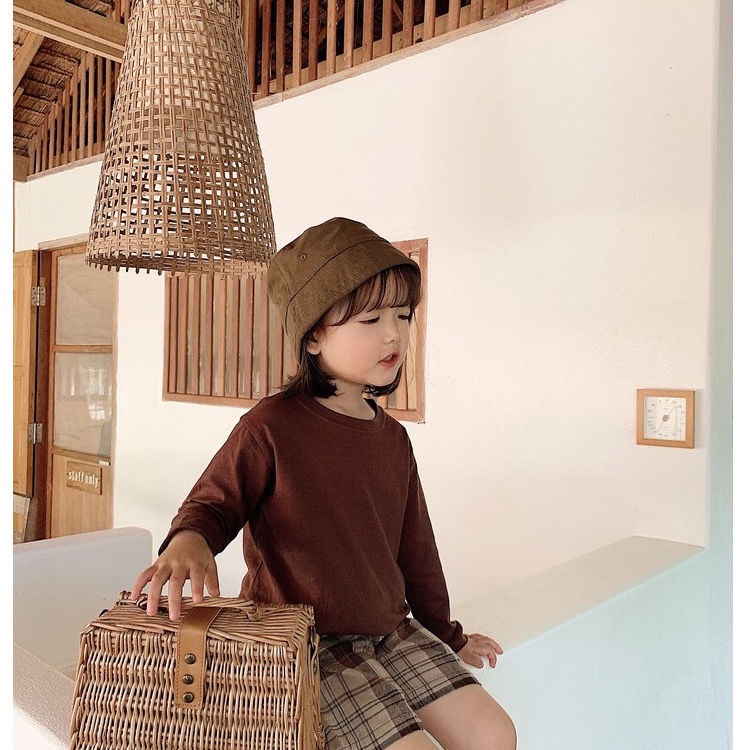 Mũ tai bèo chống nắng phong cách Hàn Quốc thời trang đơn giản cho bé 1-3 tuổi