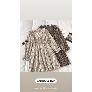Váy babydoll hoa nhí voan lụa chất đẹp