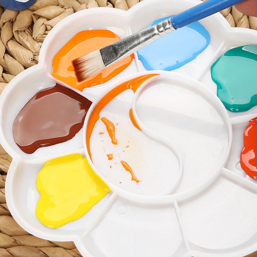 Khay Nhựa Trắng Pha Màu Nước Thiết Kế Hình Hoa Chuyên Dụng