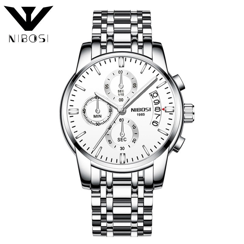 Đồng hồ nam NIBOSI 2353 dây thép đúc mẫu mới cải cá tính, mạnh mẽ Bán lẻ giá sỉ