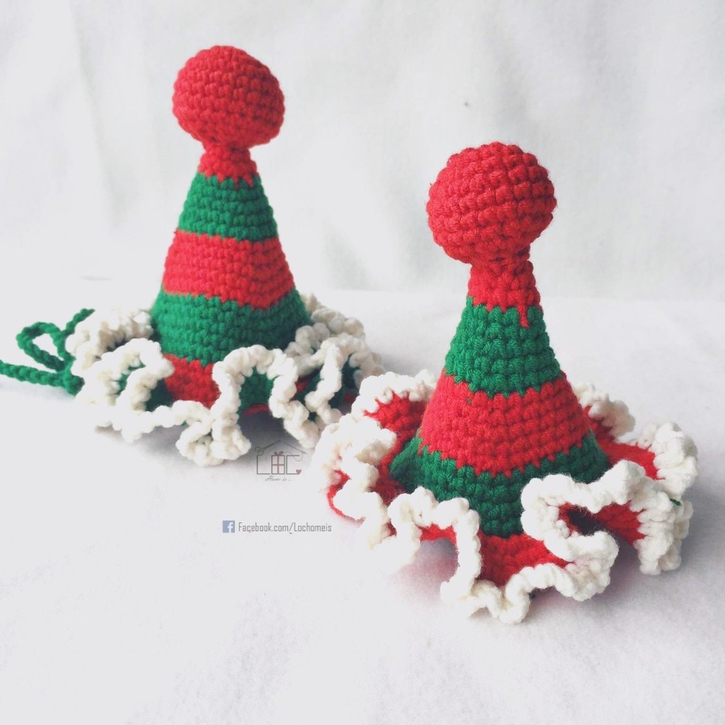 Mũ Len Thủ Công Hình Nón Cho Thú Cưng (Móc theo yêu cầu) - LỘC Homeis