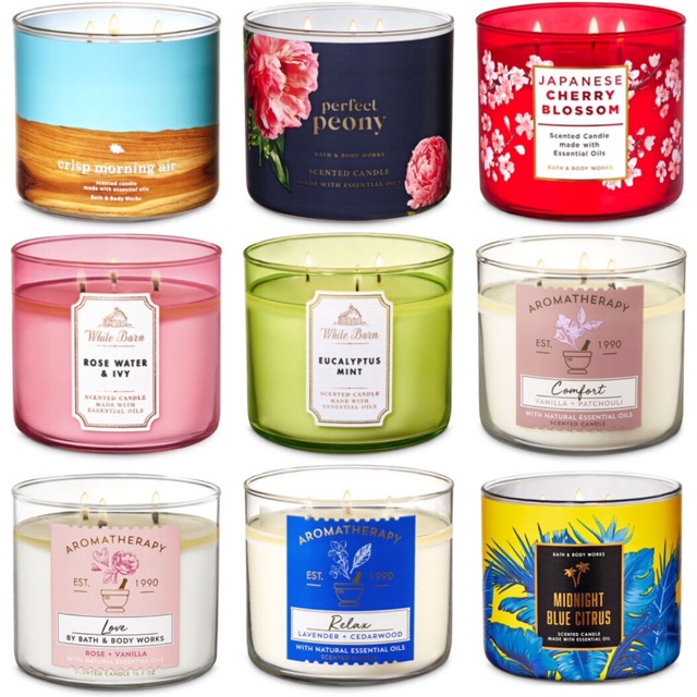 Nến thơm 3 bấc Bath and body works