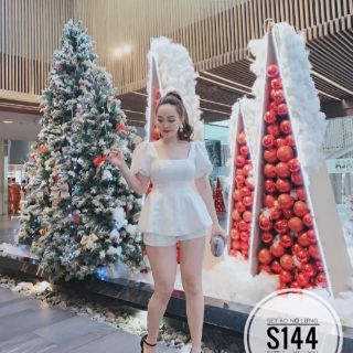 BIGSIZE SET ÁO NƠ HỞ LƯNG S144