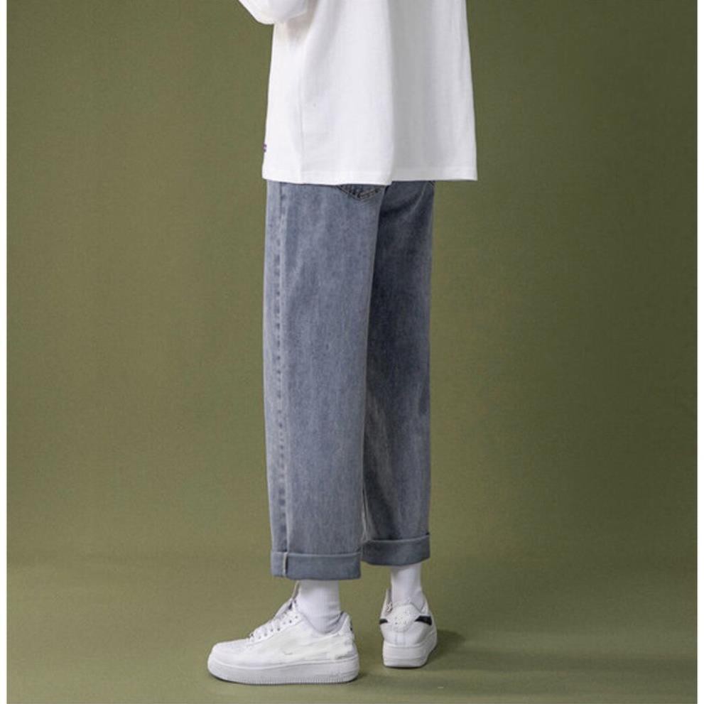 [RẺ] Quần baggy ống rộng - Quần jean nam jean trơn basic dễ phối đồ | BigBuy360 - bigbuy360.vn