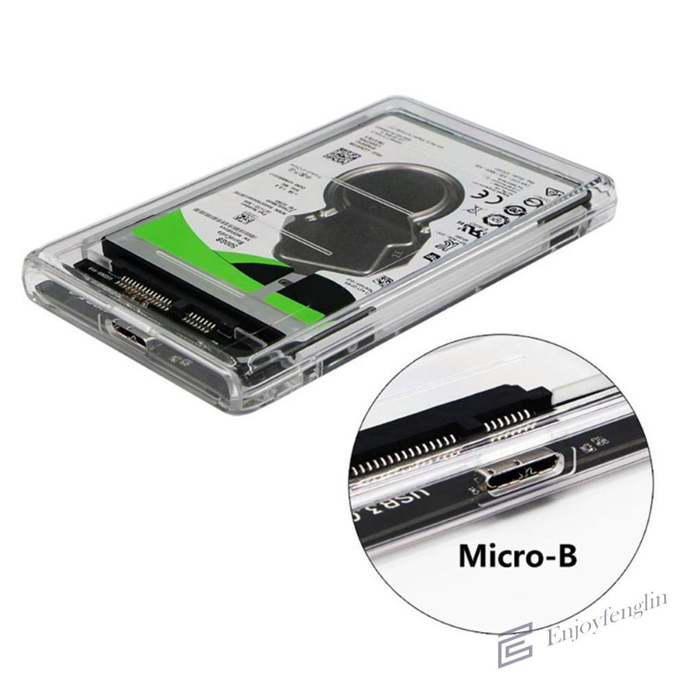 Hộp Đựng Ổ Cứng Trong Suốt 2.5 Inch Sata Sang Usb 3.0 Micro-B | BigBuy360 - bigbuy360.vn