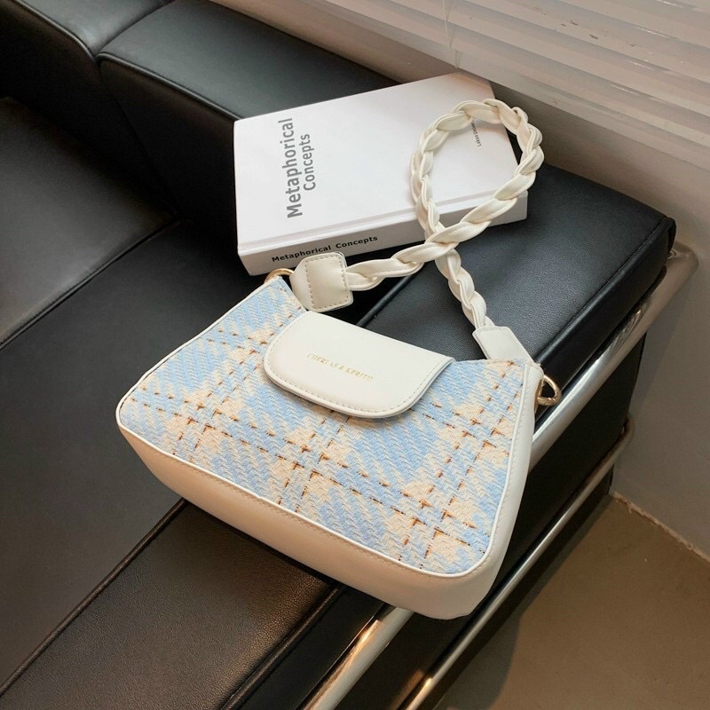 Túi đeo vai đeo chéo thời trang nữ phối dạ phong cách Hàn Quốc siêu xinh