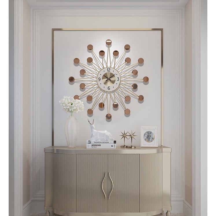 Đồng hồ treo tường nghệ thuật gương tròn ĐH2395