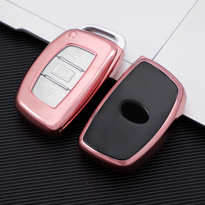 Bao Da Đựng Chìa Khóa Điều Khiển Từ Xa Cho Hyundai Tucson Creta ix25 i10 i30 i20 Verna Mistra Elantra 2015-2018