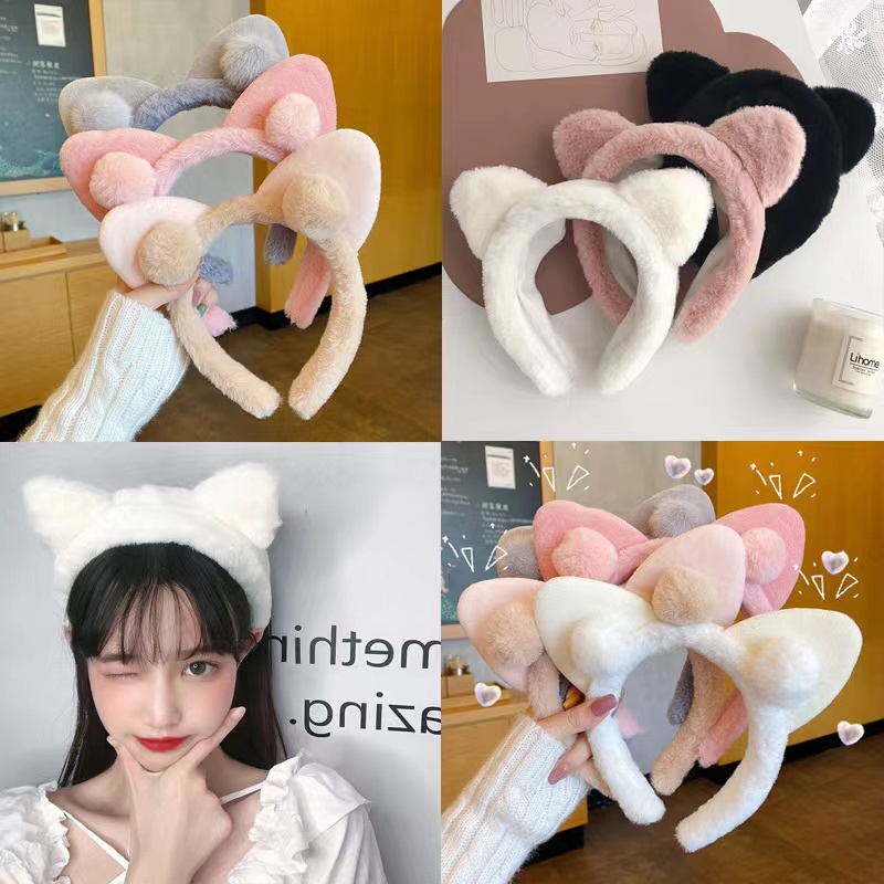 Băng đô nữ đeo đầu giả băng đô tai mèo dễ thương và dễ thương