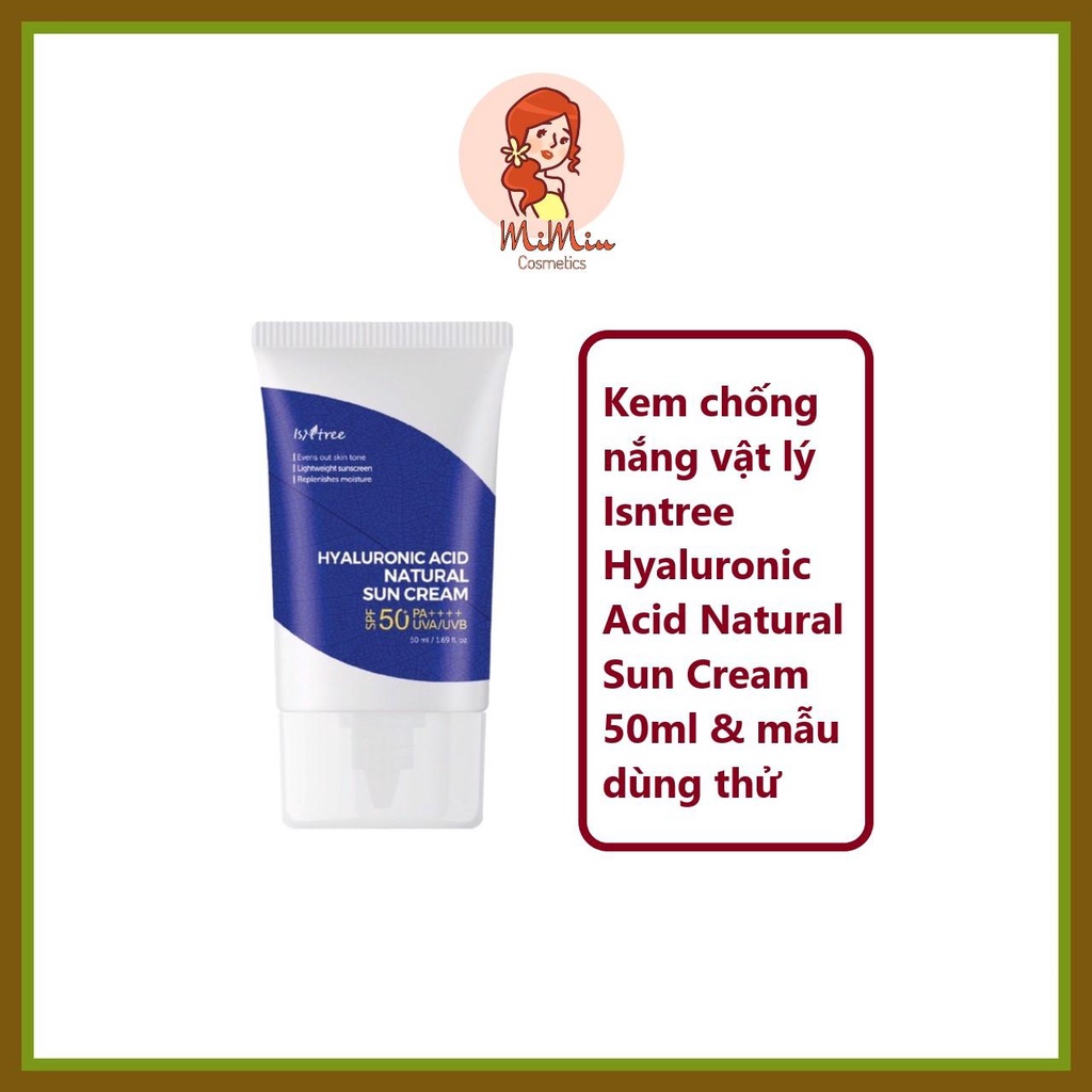 Kem chống nắng Isntree Hyaluronic Acid Natural Sun Cream