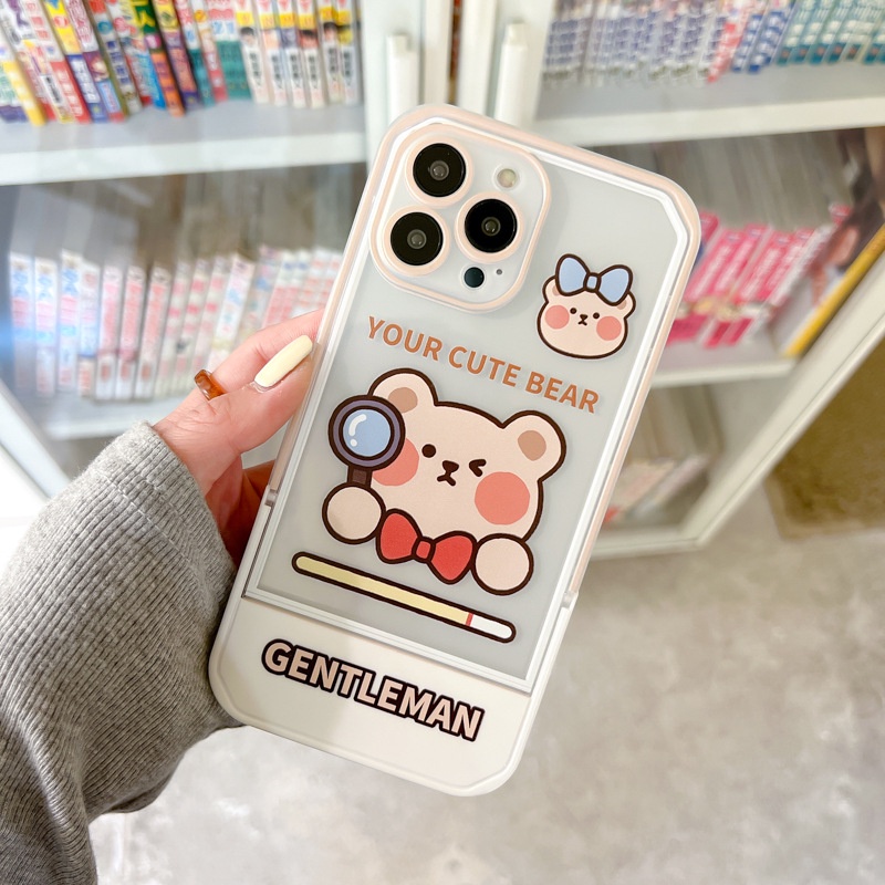 Ốp Điện Thoại In Hoạt Hình Kèm Giá Đỡ Cho iphone 13Promax 12Pro 11 7 8 p xr