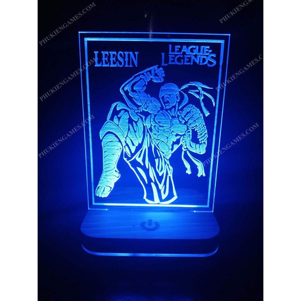 Đèn Led 3D Tướng Leesin LMHT nháy 16 màu Đèn Ngủ Trang Trí