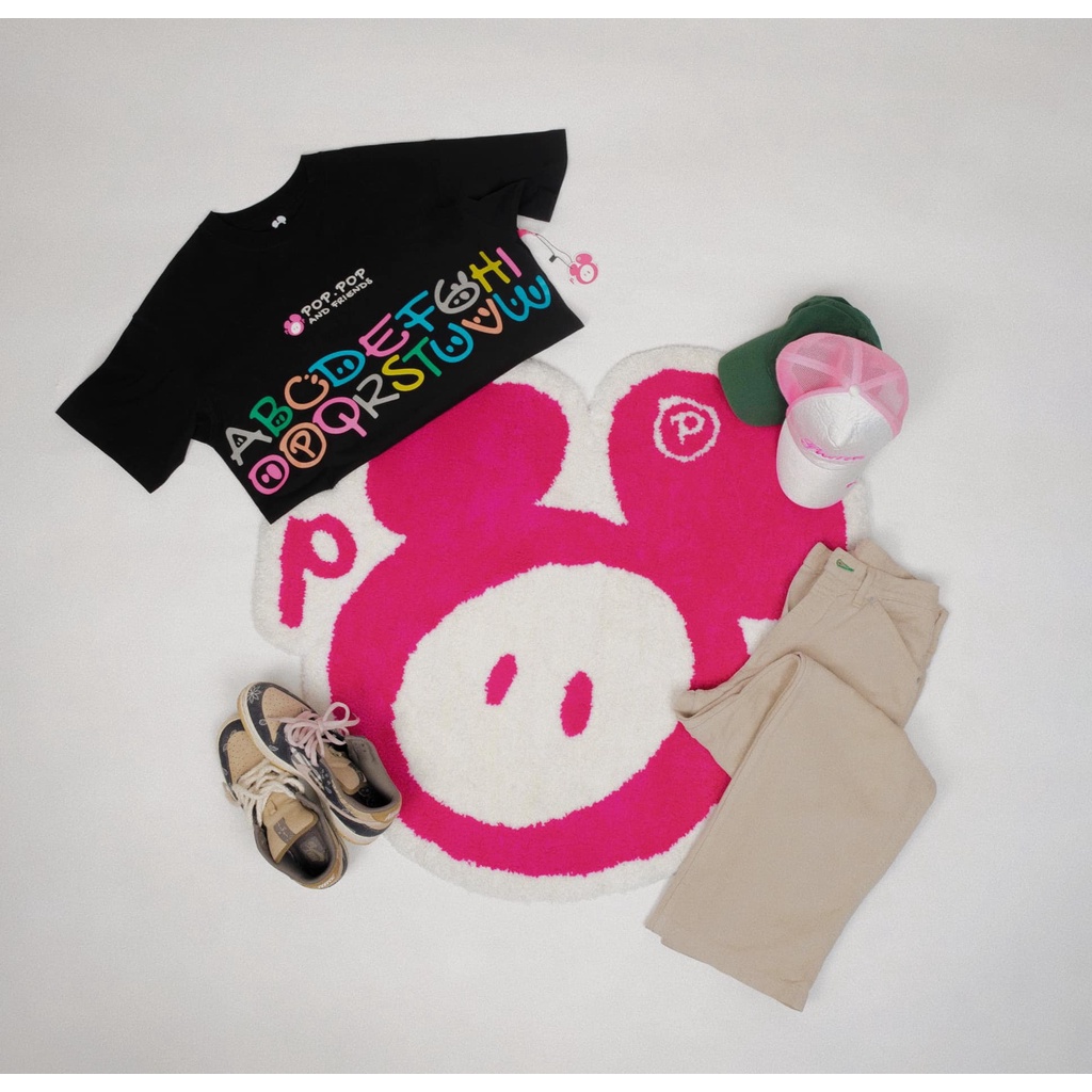 Áo thun POPPOP RAINBOW ALPHABET TEE