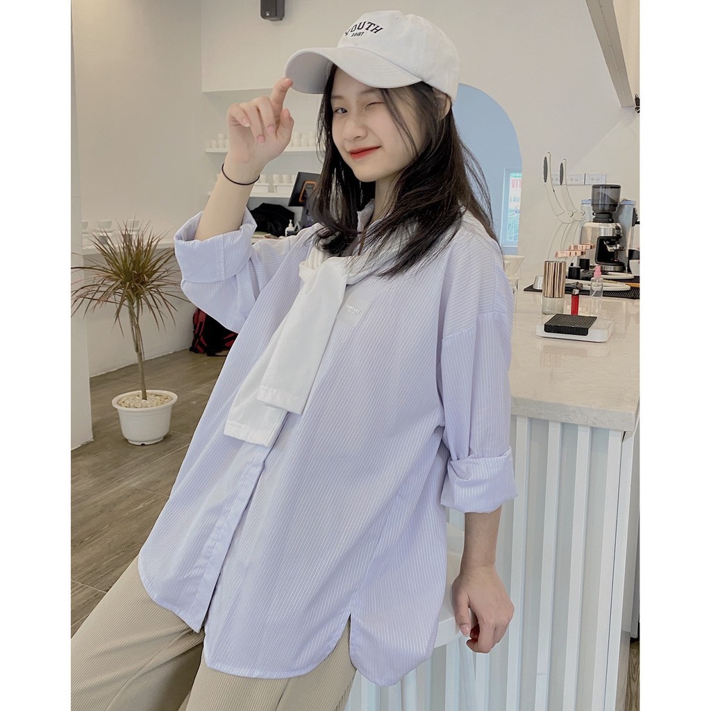 Áo Sơ mi nữ dài tay FIINTASY ENT.666 phong cách Ulzzang Unisex - Made by Toneontone TOT | BigBuy360 - bigbuy360.vn