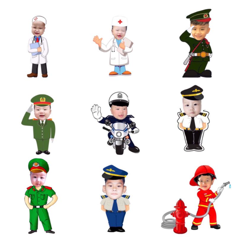 Hình chibi sinh nhật cho bé và gia đình [ CƯNG XỈU]