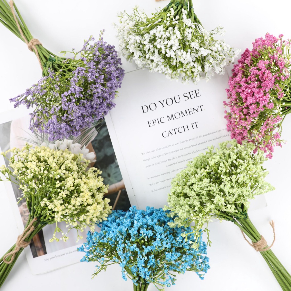 Cành Hoa Gypsophila Giả 32cm Trang Trí Nhà Cửa / Tiệc Cưới DIY