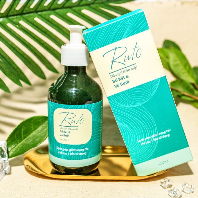 Dầu Gội Thảo Mộc Giảm Rụng Tóc RUTO 250ml giúp tóc chắc khoẻ, cải thiện tình trạng tóc hư tổn, gãy rụng | BigBuy360 - bigbuy360.vn