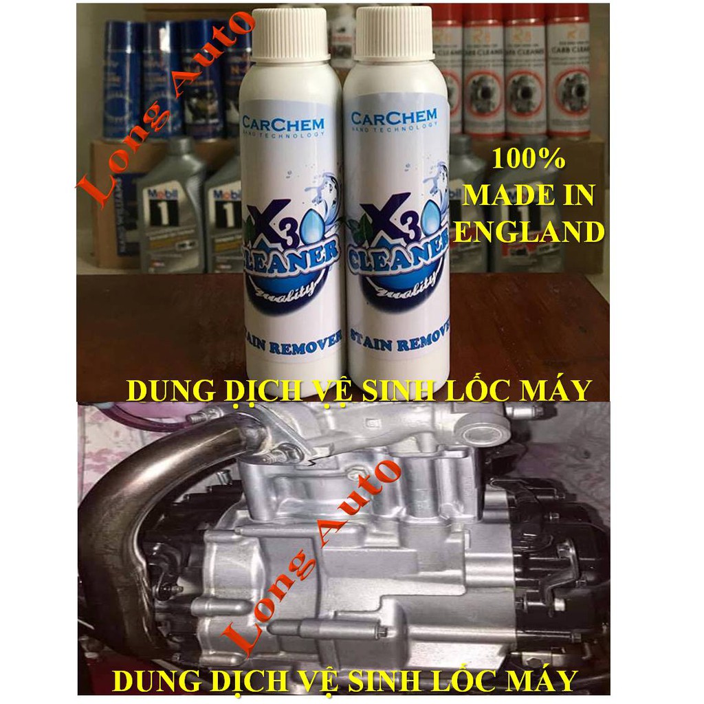 Bộ 2 chai dung dịch vệ sinh lốc máy, đầu bò X30 Cleaner 120ml.