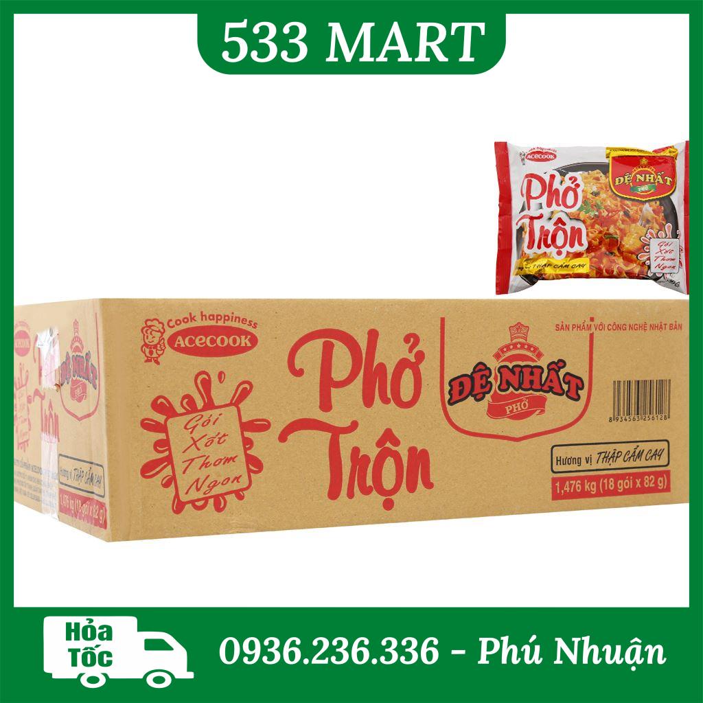 Thùng 18 Gói Phở Trộn Đệ Nhất Vị Bò/ Thập Cẩm Cay 82g