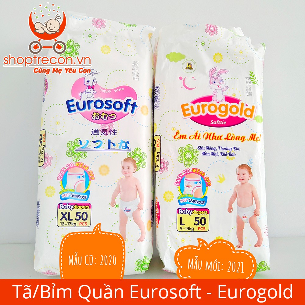 [Tả Euro Soft Hàng Nhập Khẩu] Combo 100 miếng tã / bỉm quần Euro Soft cao cấp M/L/XL/XXL