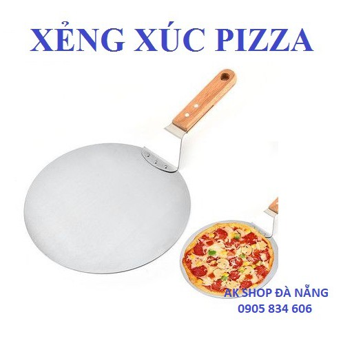 XẺNG XÚC PIZZA TRÒN CÁN GỖ