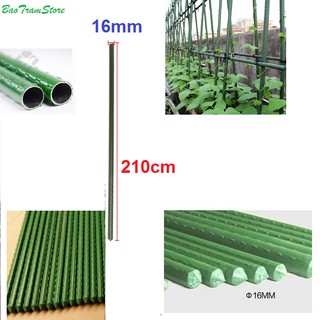 Ống thép bọc nhựa dùng làm cây đỡ hoa hồng, làm giàn cỡ 16mm dài 210cm